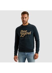 PME-Legend PME LEGEND Herren Sweatshirt, blau, casual, Gr. XL, bedruckt, bestickt, Obermaterial: 100% Baumwolle, Sweatshirts, mit Logo Stickerei und Print