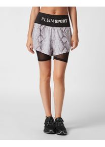 Plein Sport Damen Shorts "Python"10, grau, Gr. XS, Obermaterial: 95% Polyester, 5% Elasthan, Hosen