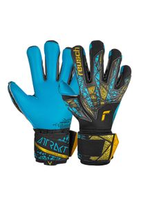 Reusch Damen Torwarthandschuhe "Attrakt Aqua Finger Support", gold, sportlich, Gr. 8, mehrfarbig, 55% Elastodien, 15% Polyester, 15% Polypropylen,