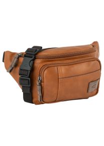 Camel Active Damen Bauchtasche "Laos", braun, Polyurethan, Polyurethan (PU), beschichtet, kontrastfarbene Details, leichte Abriebeffekte, Retro,