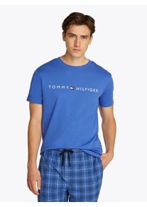 Herren T-Shirt "SS TEE", Tommy Hilfiger Underwear, Gr. M, blau, Single Jersey, Obermaterial: 100% Baumwolle, unifarben, Basic, Shirts, mit Logo