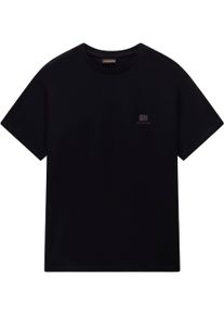 Napapijri Damen T-Shirt "S-NINA 941 BLACK BEAUTY", schwarz, casual, Gr. S, unifarben, Single Jersey, Obermaterial: 100% Baumwolle, Shirts, Mit