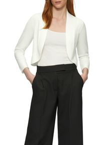 Damen Strickjacke, weiß, casual, Gr. 44, s.Oliver BLACK LABEL, unifarben, Strick, Obermaterial: 71% Viskose, 29% Polyester, Strickjacken, mit Blende