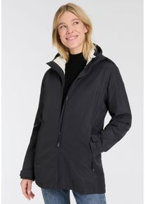 CMP Damen 3-in-1-Funktionsjacke "WOMAN LONG JACKET ZIP HOOD DETACHABLE", schwarz, sportlich, Gr. 36, unifarben, Obermaterial: 100% Polyester. Futter: