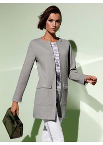 Inspirationen Damen Jackenblazer "Jersey-Blazer", grau, Gr. 36, 78% Polyester, 14% Viskose, 8% Elasthan, Blazer