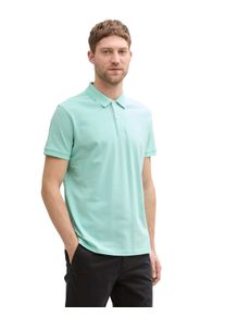Tom Tailor Herren Poloshirtbright mint grün, casual, Gr. XXL, Single Jersey, Obermaterial: 100% Baumwolle, Shirts, mit farblich hervorgehobener
