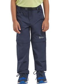 Jack Wolfskin Kinder Zip-off-Hose "ACTIVE ZIP OFF PANTS K", blau, Gr. 128, Oberstoff: 100% POLYESTER ; Futter 1:00% POLYESTER, Hosen