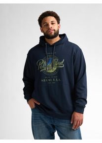 Herren Hoodie, blau, casual, Gr. 6XL, PETROL INDUSTRIES, bedruckt, Sweatware, Obermaterial: 100% Baumwolle, Sweatshirts, mit Logo Print