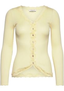 rosemunde Damen Strickjacke "Babette Silk Cardigan", gelb, casual, Gr. S, Feinripp, Obermaterial: 70% Seide, 30% Baumwolle, Strickjacken,