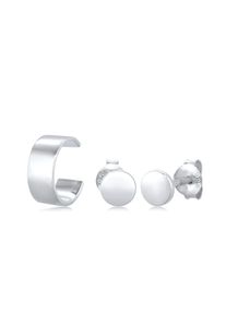 Elli Damen Ohrring-Set "Ohrstecker Earcuff Set 925 Sterling Silber", OneSize, ohne Stein, Silber 925 (Sterlingsilber), silber, Silber 925