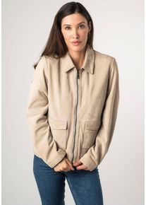 Mauritius Damen Lederjacke "MWYaima", weiß, modisch, Gr. XXXL, unifarben, Obermaterial: 100% Schafsleder. Futter: 100% Polyester. Ärmelfutter: 100%