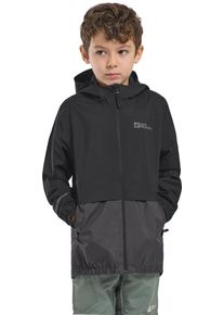 Jack Wolfskin Kinder Regenjacke "RAINY DAYS 2L JKT K", schwarz, Gr. 164, Oberstoff: 100% POLYAMID; Kontrastmaterial 1: 100% POLYAMID; Futter 1: 100%