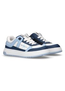 Kinder Sneaker, Calvin Klein Jeans, Gr. 35, blau, Polyester, Synthetik, colorblocking, modisch, Schuhe, Retro Sneaker, Basket Sneaker im