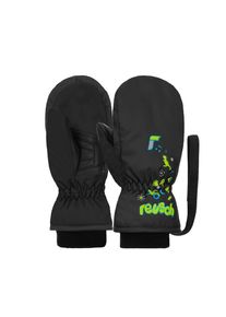 Reusch Kinder Fäustlinge "Kids Mitten", schwarz, klassisch, Gr. 4, unifarben, 96% Polyester, 4% Polyurethan, Handschuhe, mit praktischer