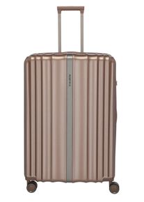 Travelite Hartschalen-Trolley "PAROS, in verschiedenen Größen", braun, ABS, metallic, elegant, Koffer, Reisegepäck Hartschalen-Koffer Kreuzspanngurte