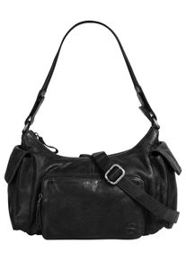SPIKES & SPARROW Damen Henkeltasche, SPIKES & SPARROW, schwarz, Leder, vintage, Taschen, echt Leder