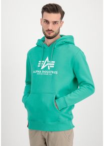 Herren Hoodie "Alpha Industries Men - Hoodies Basic Hoodie", grün, Gr. L, Alpha Industries, Obermaterial: 80% Baumwolle, 20% Polyester, Sweatshirts