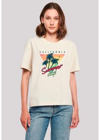 F4NT4STIC Damen T-Shirt "California Palmen Retro", weiß, casual, Gr. M, Obermaterial: 100% Baumwolle, Shirts, Premium Qualität