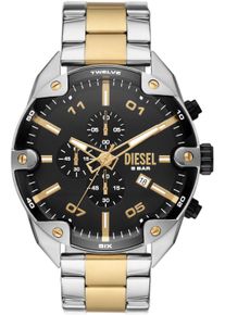 Diesel Herren Chronograph "SPIKED", schwarz, Armbanduhren, Quarzuhr, Armbanduhr, Herrenuhr, Edelstahlarmband, analog, Tag