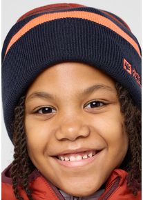 Jack Wolfskin Kinder Beanie "STRIPY KNIT BEANIE K", blau, Gr. M, Hauptmaterial: 100% Acrylic; Kontrast: 100% Acrylic, Mützen