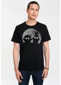 logoshirt Herren T-Shirt "Sesamstraße - Ernie & Bert", schwarz, casual, Gr. XL, unifarben, 100% Baumwolle, Shirts, mit coolem Print