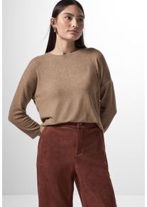 Street One Damen 3/4-Arm-Shirt, braun, casual, Gr. 46, unifarben, Stoff, 80% Viskose, 15% Polyester, 5% Elasthan, Shirts, mit 3/4 Ärmeln
