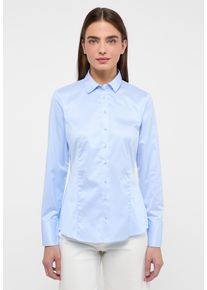 Eterna Damen Hemdbluse "FITTED", blau, klassisch, Gr. 38, 100% cotton, Blusen, EASY IRON (bügelleicht)