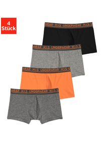 H.I.S. H.I.S Kinder Boxer "Boxershorts für Jungen", Gr. 122, bunt, Jersey, Obermaterial: 95% Baumwolle, 5% Elasthan, unifarben, Unterhosen, mit meliertem