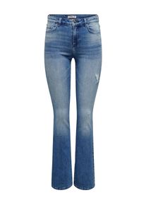 Only Damen Bootcut-Jeans "ONLBLUSH MID FLARED DEST ANA671", blau, modisch, Gr. M, unifarben, Denim/Jeans, Obermaterial: 92% Baumwolle, 6% Lyocell, 2%