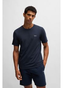 BOSS Herren T-Shirt "Mix&Match T-Shirt R", Gr. XXL, blau, Single Jersey, Obermaterial: 95% Baumwolle, 5% Elasthan, unifarben, casual, Shirts, mit
