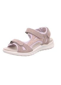 Legero Damen Riemchensandale "Siris", Gr. 39, rosa, Nubukleder, kontrastfarbene Details, sportlich, Schuhe, Sommerschuh, Sandalette, Keilabsatz, in