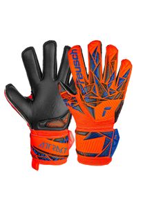 Reusch Kinder Torwarthandschuhe "Attrakt Silver Junior", orange, sportlich, Gr. 4, mehrfarbig, 35% Polyester, 25% Elastodien, 5% Polyurethan,