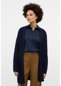 Eterna Damen Strickpullover, blau, casual, Gr. L, 55% Baumwolle, 45% Wolle (Merino), Pullover
