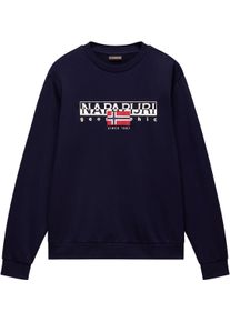 Napapijri Herren Sweatshirt "B-AYLMER C", blau, casual, Gr. M, unifarben, Sweatware, Obermaterial: 100% Baumwolle, Sweatshirts, Mit Rundhalsausschnitt