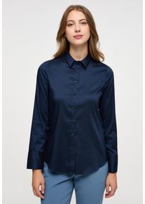 Eterna Damen Hemdbluse "FITTED", blau, klassisch, Gr. 38, 4% Elasthan, 26% Polyamid, 70% Lyocell, Blusen, EASY IRON (bügelleicht)