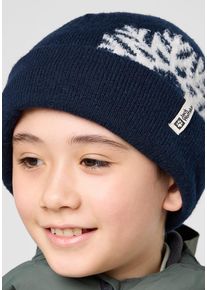 Jack Wolfskin Kinder Beanie "PALAJA BEANIE K", blau, Hauptmaterial: 55% Polyester recycled, 45% Polyester; Kontrast: 100% Polyester, Mützen