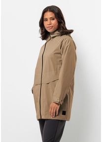 Jack Wolfskin Damen Funktionsjacke "MAINKAI LONG JKT W", beige, Gr. XL, OBERSTOFF: 100% POLYESTER; Futter: 100% POLYESTER, Jacken