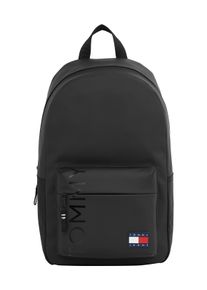 Tommy Jeans Rucksack "TJM DAILY + DOME BACKPACK", schwarz, Lederimitat, Textil, sportlich, Rucksäcke, Reise, Men Freizeitrucksack, Freizeit-Bag mit