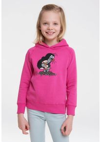 logoshirt Herren Kapuzensweatshirt "Der kleine Maulwurf", pink, casual, Gr. 80, bedruckt, 80% Baumwolle, 20% Polyester, Sweatshirts, mit tollem Print