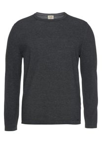 OLYMP Herren Rundhalspullover "OLYMP Strick Casual", grau, casual, Gr. L, Obermaterial: 100% Baumwolle, Pullover, Crew Neck
