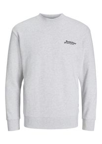 Jack & Jones JACK & JONES Herren Sweatshirt "JJBEAU SWEAT CREW NECK", grau, modisch, Gr. S, meliert, angeraute Sweatware, Obermaterial: 80% Baumwolle, 20%