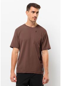 Jack Wolfskin Herren T-Shirt "BIKE COMMUTE T M", braun, Gr. XXL, Style:1. Oberstoff 100% POLYESTER; 2.FUTTER: 100% POLYESTER, Shirts