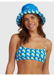 Roxy Damen Triangel-Bikini-Top "Geo Vibe", blau, Gr. L, 80% Polyester, 20% Elasthan, Bikini-Oberteile