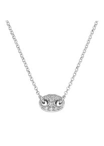 Smart Jewel Damen Collier "Mittelteil mit Zirkonia, Silber 925", 43cm, Silber 925 (Sterlingsilber), silber, Silber 925 (Sterlingsilber), Halsketten
