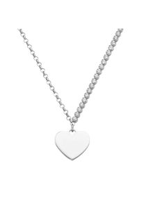 Smart Jewel Damen Collier "mit Zirkonia und Herzanhänger, Silber 925", 45cm, Silber 925 (Sterlingsilber), silber, Silber 925 (Sterlingsilber),