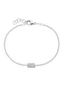 Smart Jewel Damen Armband "Mittelteil rechteckig mit Zirkonia, Silber 925", 19cm, Silber 925 (Sterlingsilber), silber, Silber 925 (Sterlingsilber),