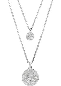 Swarovski Damen Ketten-Set "Sublima Round im Lagenlook, 5683449, 5684244", Metall, L: 45cm, silber, Metall, Halsketten, mit Swarovski Kristall
