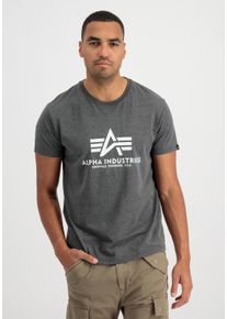 Herren T-Shirt "Alpha Industries Men - T-Shirts Basic T-Shirt", grau, Gr. S, Alpha Industries, Obermaterial: 100% Baumwolle, Shirts