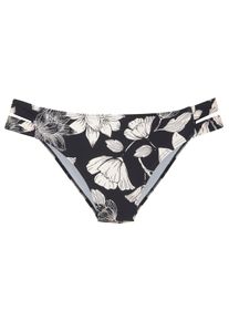 s.Oliver Damen Bikini-Hose "Lady", beige, Gr. 36, geblümt, Microfaser, Recycling-Polyamid, Badehosen, mit floralem Design