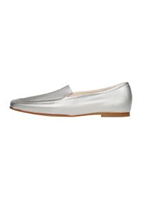 Henry Stevens Damen Loafer "Audrey HVL Businessschuh", Gr. 37, silber, Leder, elegant, Schuhe, Damen Halbschuhe Leder handgefertigt, Slipper